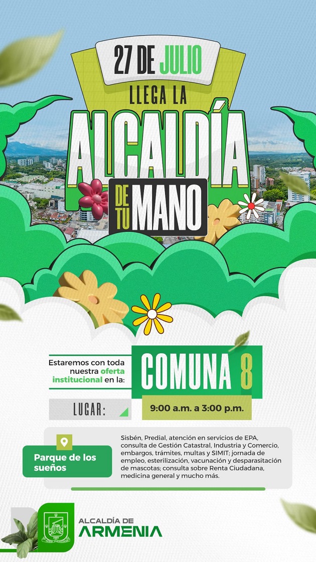 27 de julio alcaldia de la mano comuna 8